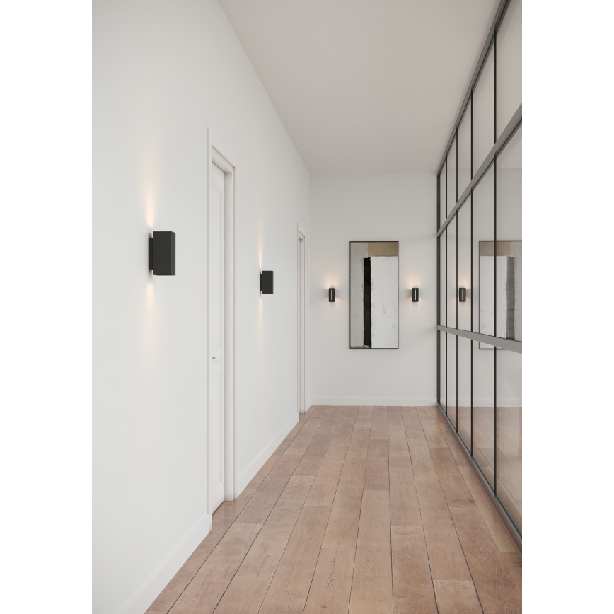 Nordlux - LED prigušiva zidna lampa CURTIZ 2xLED/4,5W/230V crna