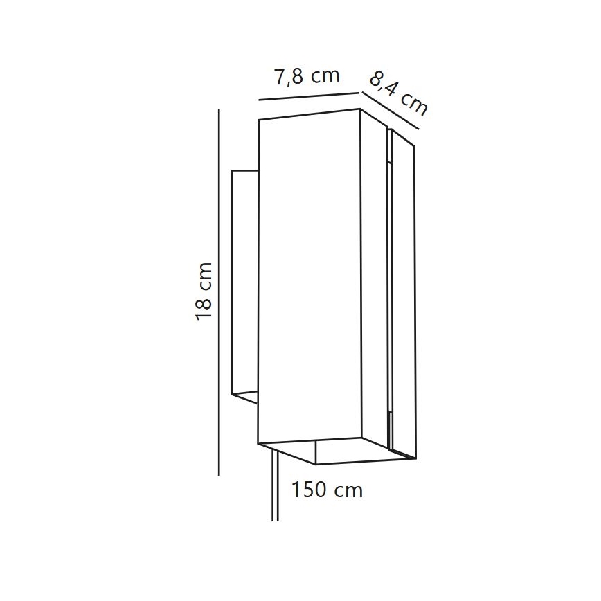 Nordlux - LED prigušiva zidna lampa CURTIZ 2xLED/4,5W/230V crna