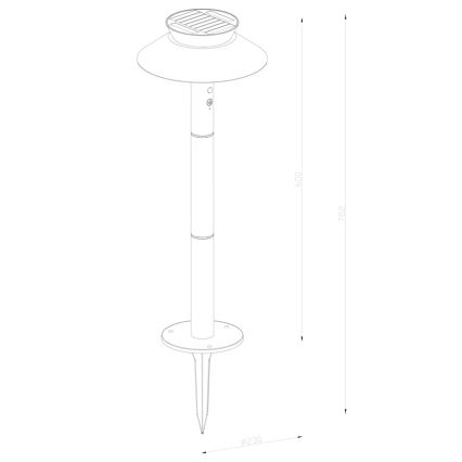 Nordlux - LED solarna lampa sa senzorom JUSTINA LED/5W/3,7V IP44 1800 mAh