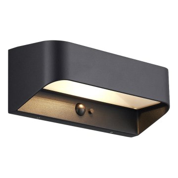 Nordlux - LED solarna svetiljka sa senzorom MARCELLIO LED/5W/5V IP54 2200 mAh crna