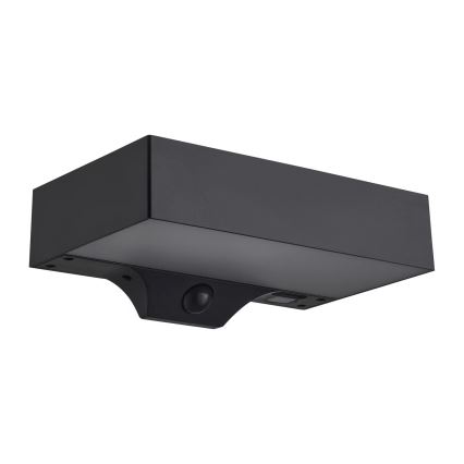 Nordlux - LED solarno zidno svetlo sa senzorom MONAY LED/5W/5V 3000K IP44 2000 mAh crno