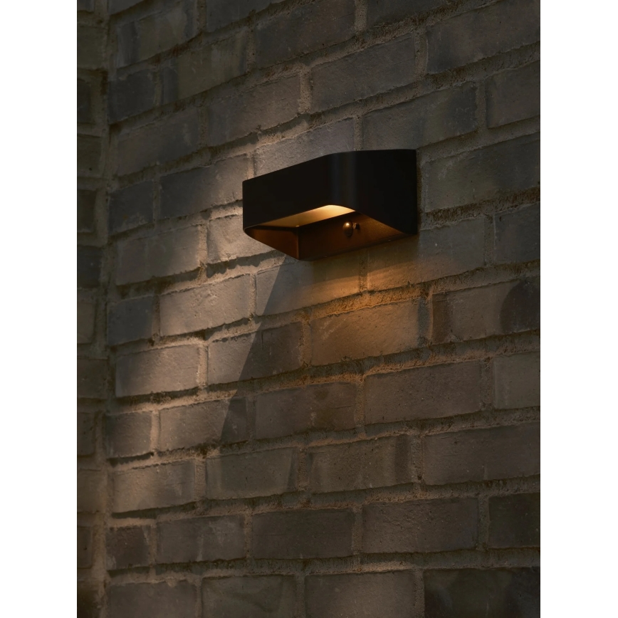 Nordlux - LED solarna svetiljka sa senzorom MARCELLIO LED/5W/5V IP54 2200 mAh crna