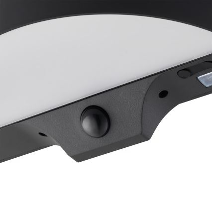 Nordlux - Solarno LED zidno svetlo sa senzorom MONAY, LED/5W/5V, 3000K, IP44, 2000 mAh, crno