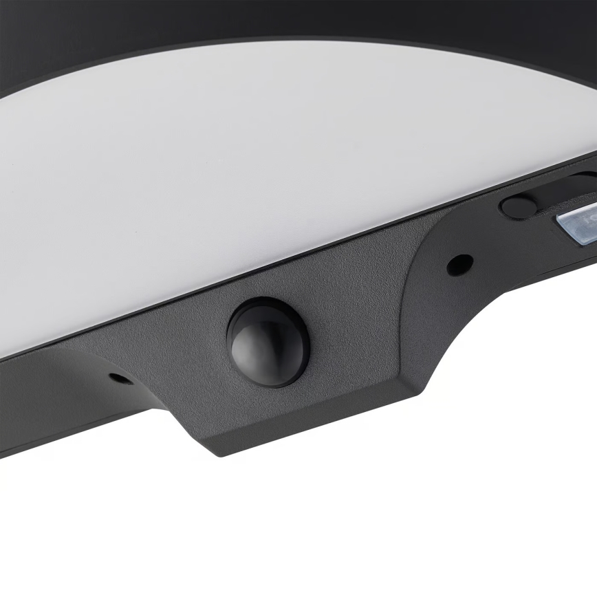 Nordlux - Solarno LED zidno svetlo sa senzorom MONAY, LED/5W/5V, 3000K, IP44, 2000 mAh, crno
