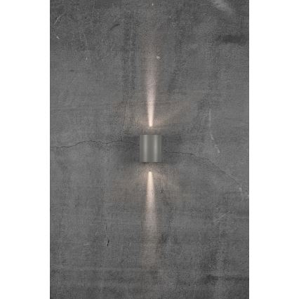 Nordlux - LED spoljašnje zidno svetlo CANTO 2xLED/5,5W/230V IP44 siva