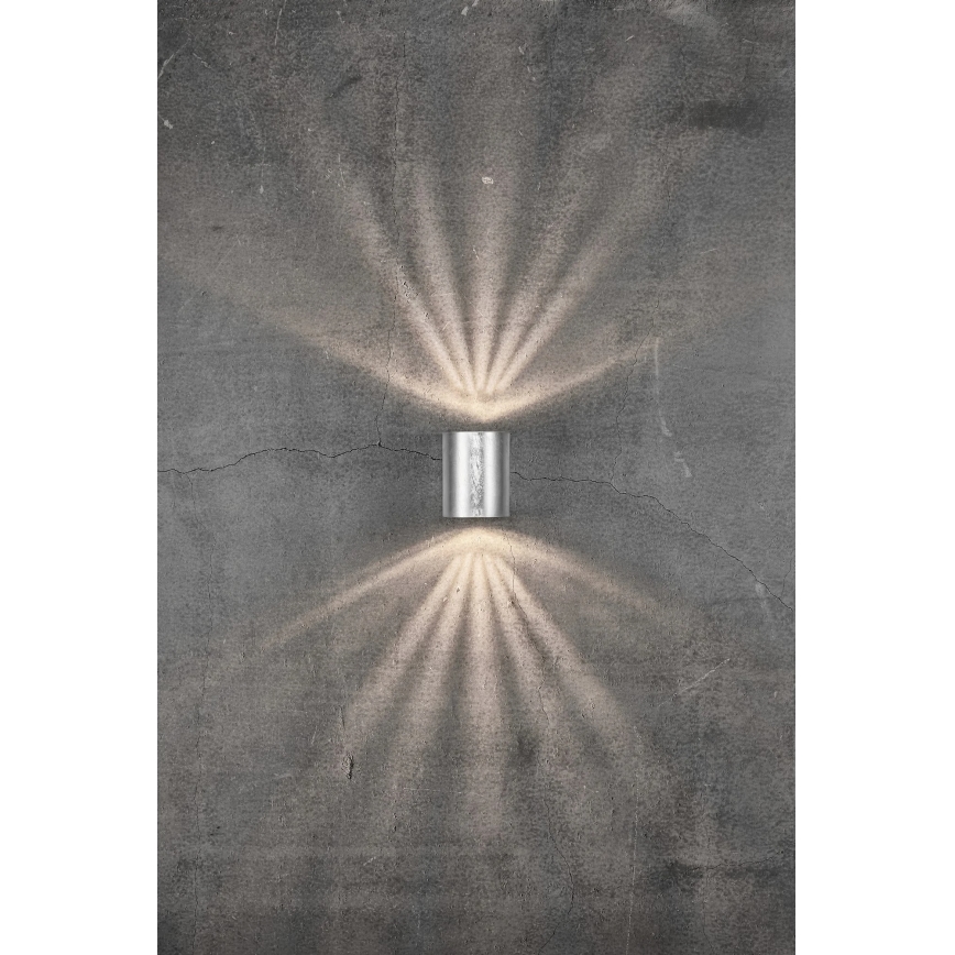 Nordlux - LED spoljašnje zidno svetlo CANTO 2xLED/5,5W/230V IP44 srebrna