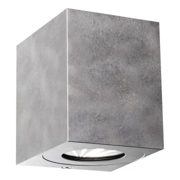 Nordlux - LED spoljašnje zidno svetlo CANTO 2xLED/5,5W/230V IP44 srebrno