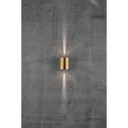 Nordlux - LED spoljašnje zidno svetlo CANTO 2xLED/5,5W/230V IP44 zlatno