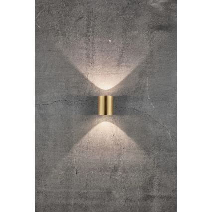 Nordlux - LED spoljašnje zidno svetlo CANTO 2xLED/5,5W/230V IP44 zlatno