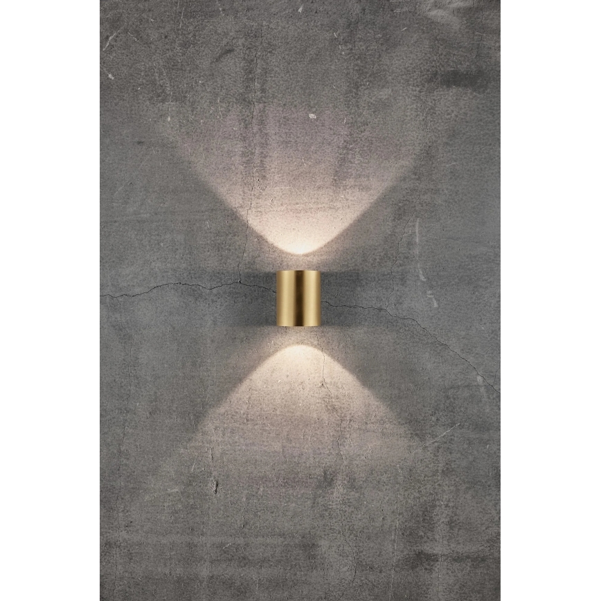 Nordlux - LED spoljno zidno svetilo CANTO 2xLED/5,5W/230V IP44 mesing
