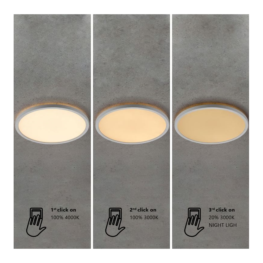 Nordlux - LED prigušiva kupatilska plafonska svetiljka OJA LED/14,5W/230V 3000/4000K IP54 Ø 30 cm