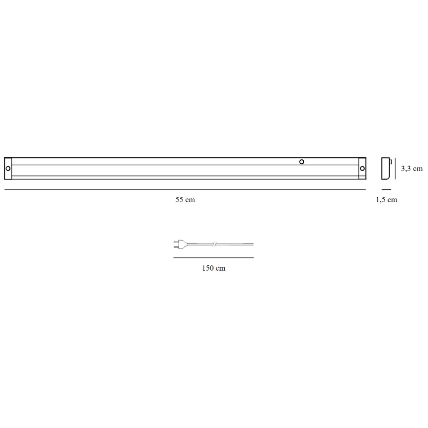 Nordlux - PRESTON LED svetlo za ispod ormarića 8W/230V 3000/4000K 55 cm