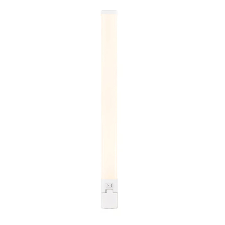 Nordlux - LED prigušiva kupatilska rasveta za ogledalo sa utičnicom SJAVER LED/15W/230V IP44 60 cm bela