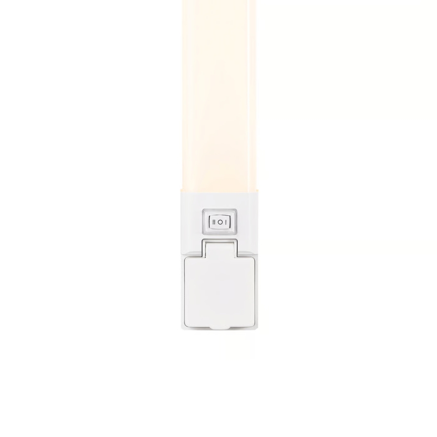 Nordlux - LED prigušiva kupatilska rasveta za ogledalo sa utičnicom SJAVER LED/15W/230V IP44 60 cm bela