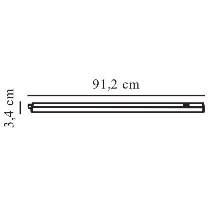 Nordlux - LED svetlo za ispod kuhinjskih elemenata LATONA LED/11W/230V 3000/4000K 91,2 cm