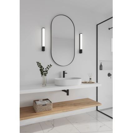 Nordlux - LED svetlo za montažu ispod ormarića sa utičnicom MALAIKA LED/6W/230V IP44 crna
