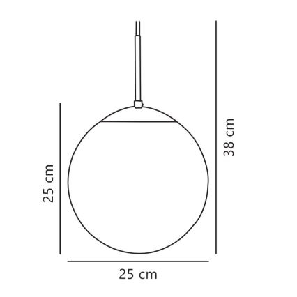 Nordlux - Luster CAFE na kablu, 1xE27/25W/230V, prečnik 25 cm