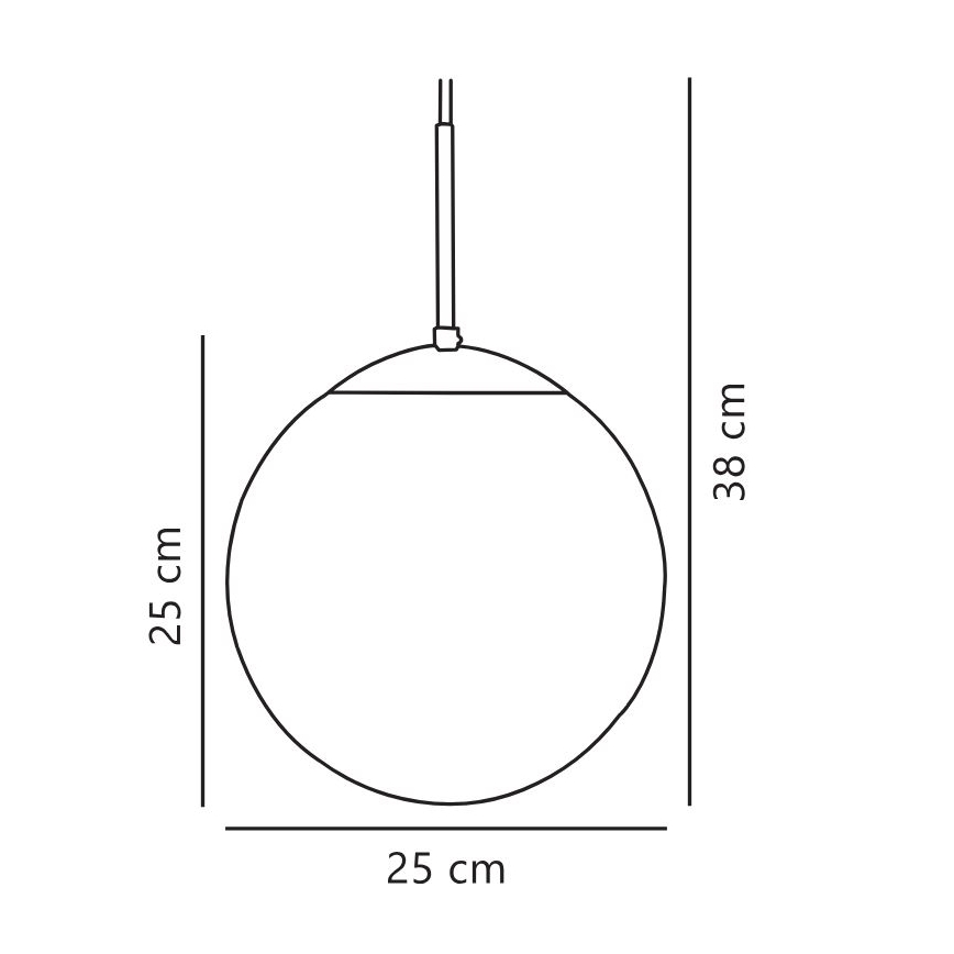 Nordlux - Luster CAFE na kablu, 1xE27/25W/230V, prečnik 25 cm
