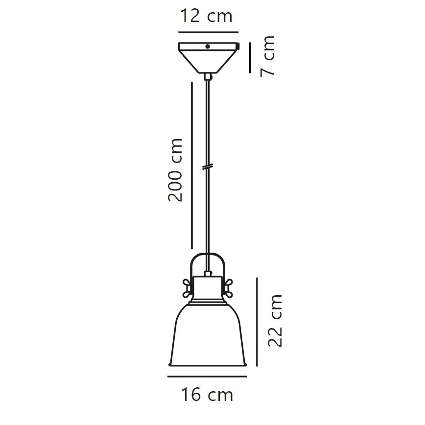 Nordlux - Luster na sajli ADRIAN 1xE27/25W/230V prečnik 16 cm siva