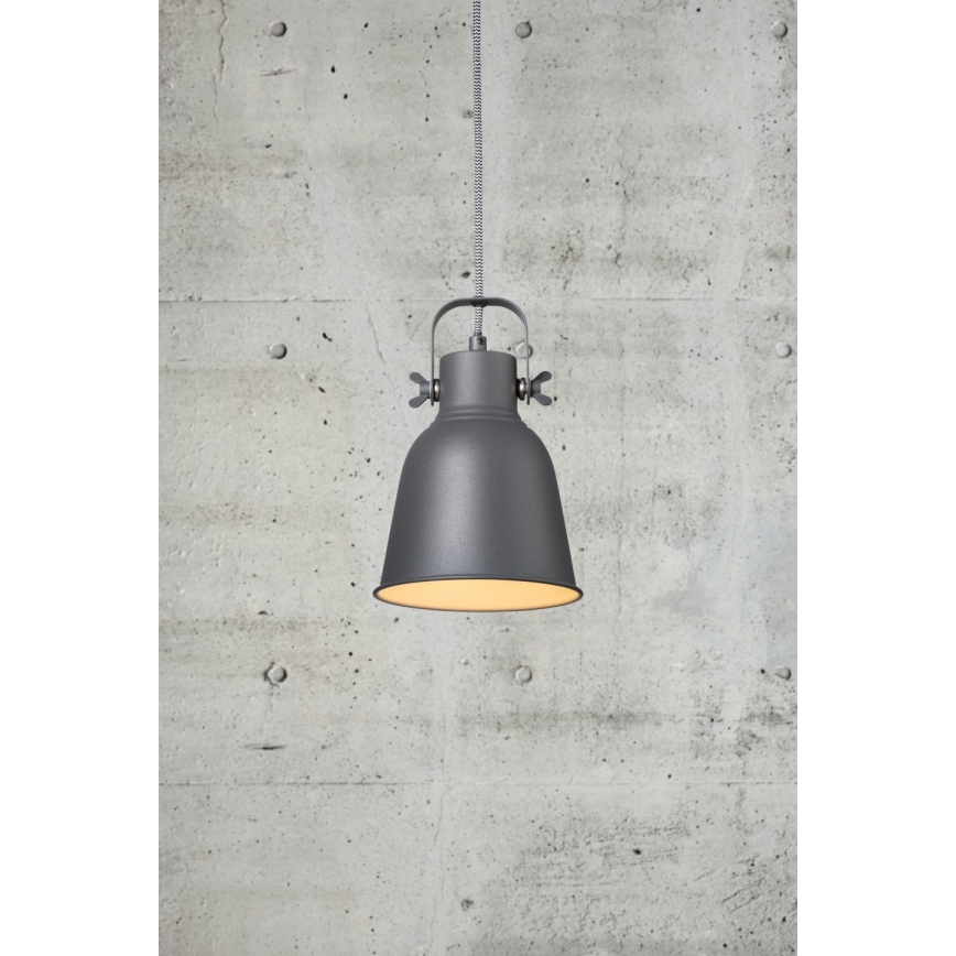Nordlux - Luster na sajli ADRIAN 1xE27/25W/230V prečnika 16 cm antracit