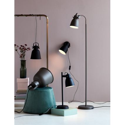 Nordlux - Luster na sajli ADRIAN 1xE27/25W/230V prečnika 16 cm antracit