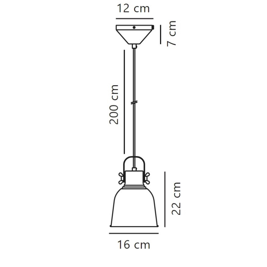 Nordlux - Luster na sajli ADRIAN 1xE27/25W/230V prečnika 16 cm antracit