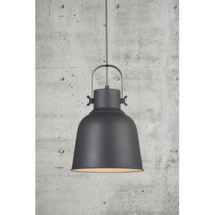 Nordlux - Luster na sajli ADRIAN 1xE27/40W/230V prečnik 25 cm antracit