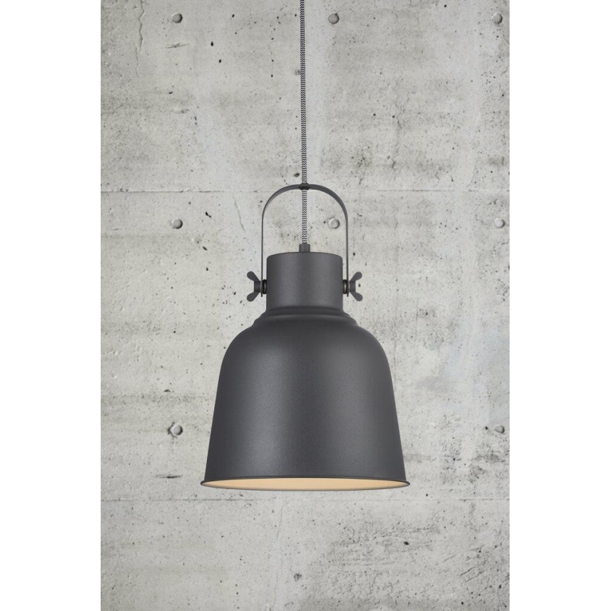 Nordlux - Luster na sajli ADRIAN 1xE27/40W/230V prečnik 25 cm antracit