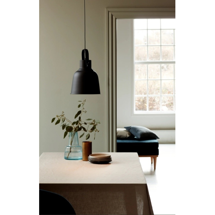 Nordlux - Luster na sajli ADRIAN 1xE27/40W/230V prečnik 25 cm antracit