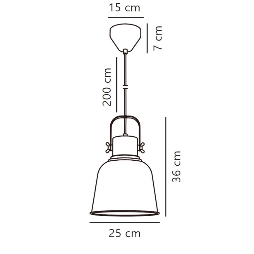 Nordlux - Luster na sajli ADRIAN 1xE27/40W/230V prečnik 25 cm antracit