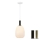 Nordlux - Luster na sajli ALTON 1xE27/60W/230V bela/crna/mesing