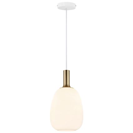 Nordlux - Luster na sajli ALTON 1xE27/60W/230V bela/crna/mesing