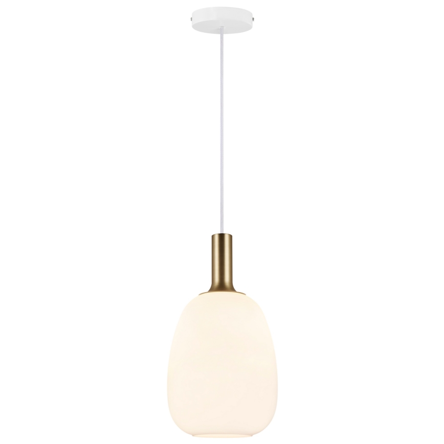 Nordlux - Luster na sajli ALTON 1xE27/60W/230V bela/crna/mesing