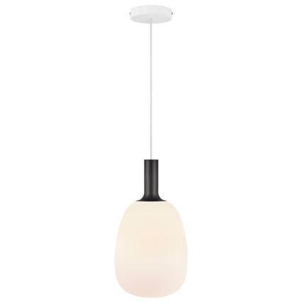 Nordlux - Luster na sajli ALTON 1xE27/60W/230V bela/crna/mesing