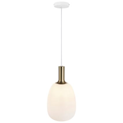 Nordlux - Luster na sajli ALTON 1xE27/60W/230V bela/crna/mesing