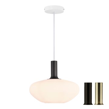 Nordlux - Luster na sajli ALTON 1xE27/60W/230V bela/crna/mesing