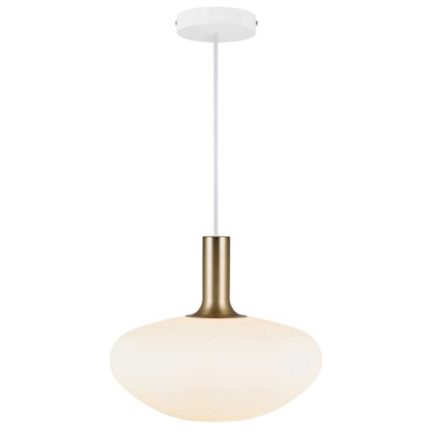 Nordlux - Luster na sajli ALTON 1xE27/60W/230V bela/crna/mesing
