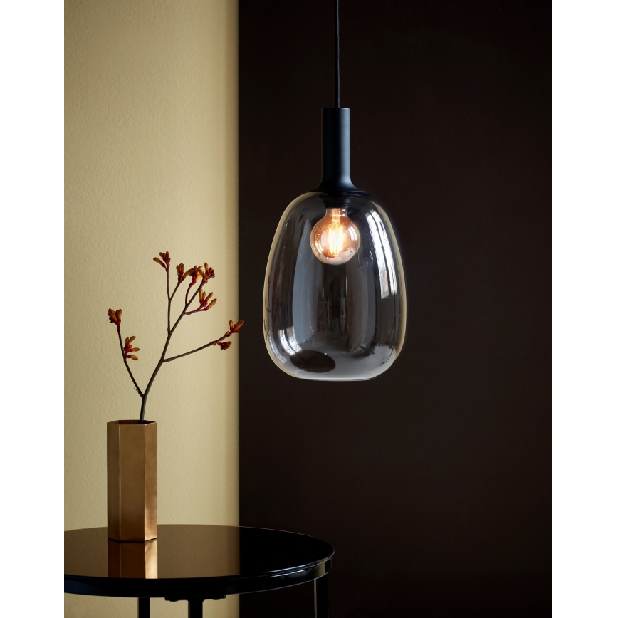 Nordlux - Luster na sajli ALTON 1xE27/60W/230V crna