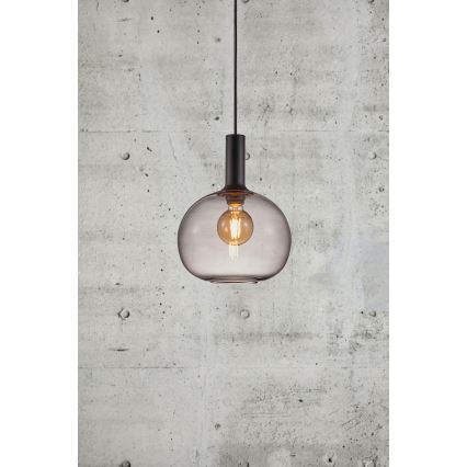 Nordlux - Luster na sajli ALTON 1xE27/60W/230V, crni