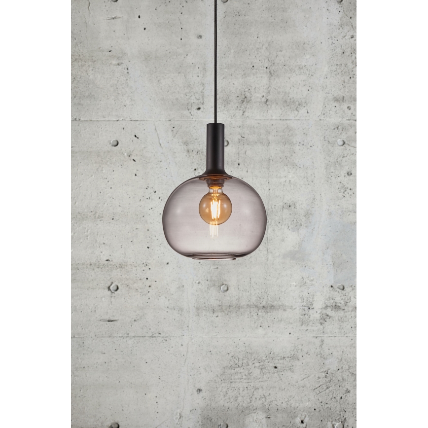 Nordlux - Luster na sajli ALTON 1xE27/60W/230V, crni