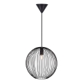 Nordlux - Luster na sajli BERONI 1xE27/60W/230V crna Ø 35 cm