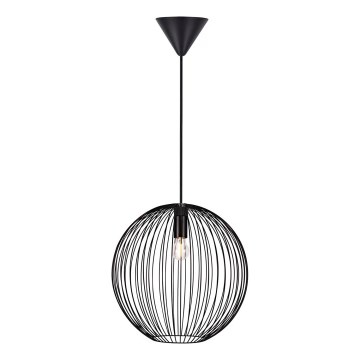 Nordlux - Luster na sajli BERONI 1xE27/60W/230V crna Ø 35 cm