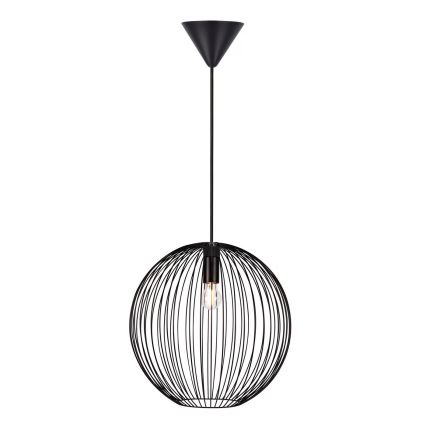 Nordlux - Luster na sajli BERONI 1xE27/60W/230V crna Ø 35 cm