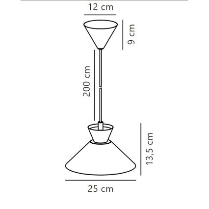 Nordlux - Luster na sajli DIAL 1xE27/40W/230V prečnik 25 cm bela