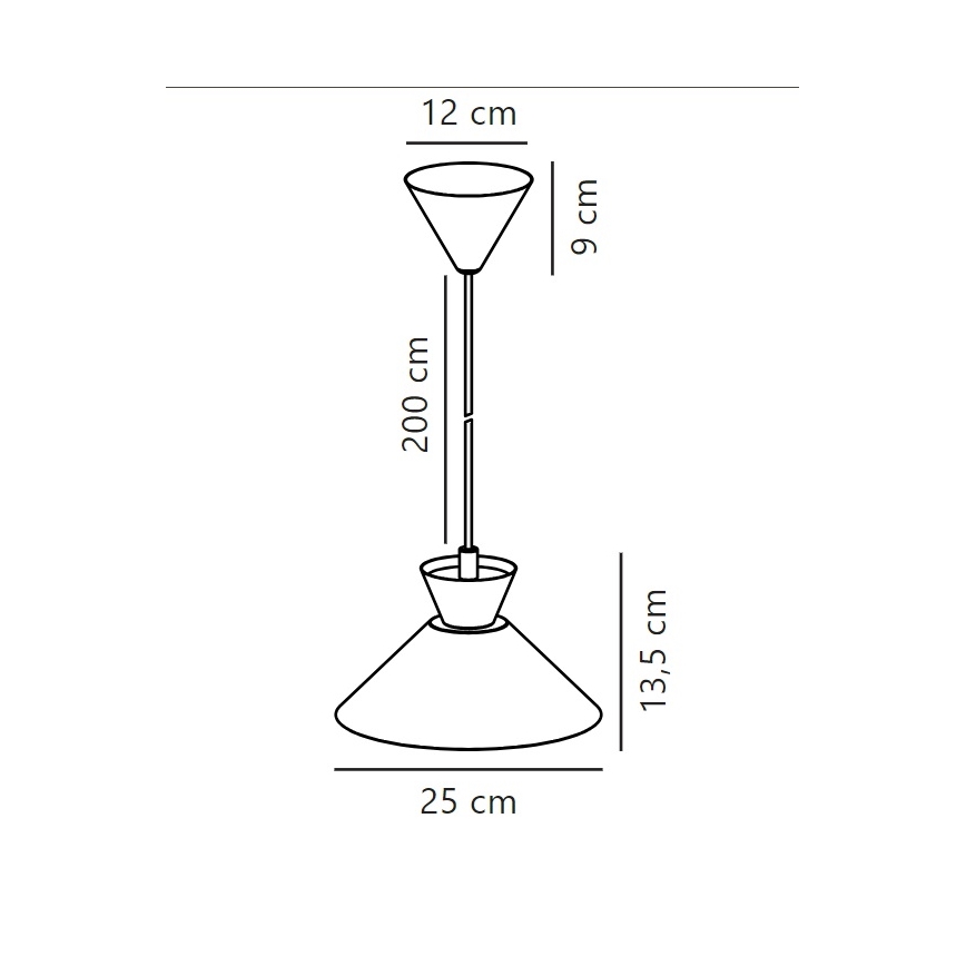 Nordlux - Luster na sajli DIAL 1xE27/40W/230V prečnik 25 cm bela