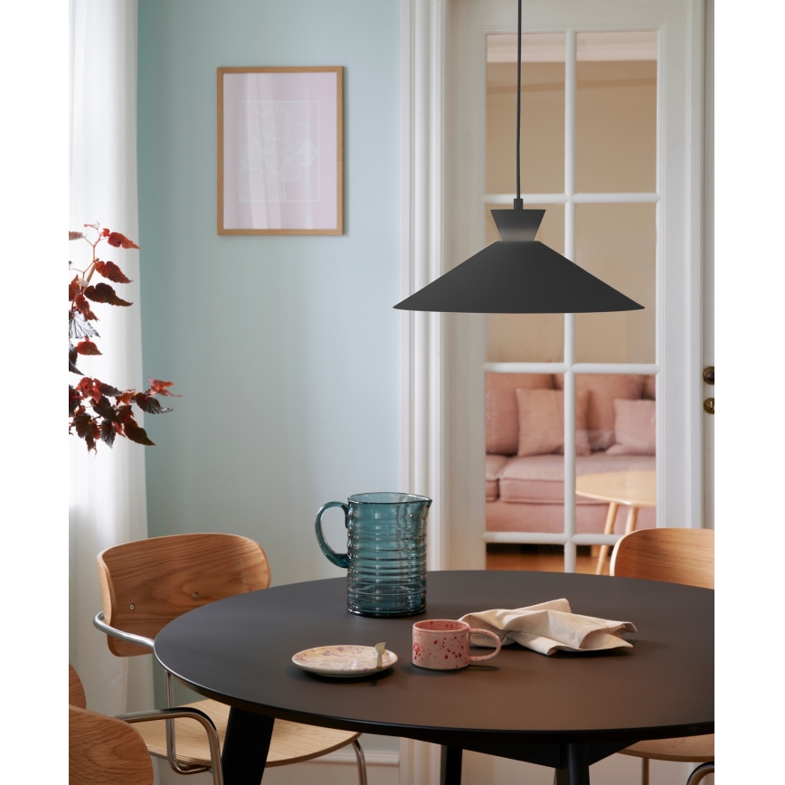 Nordlux - Luster na sajli DIAL 1xE27/40W/230V prečnik 45 cm crna