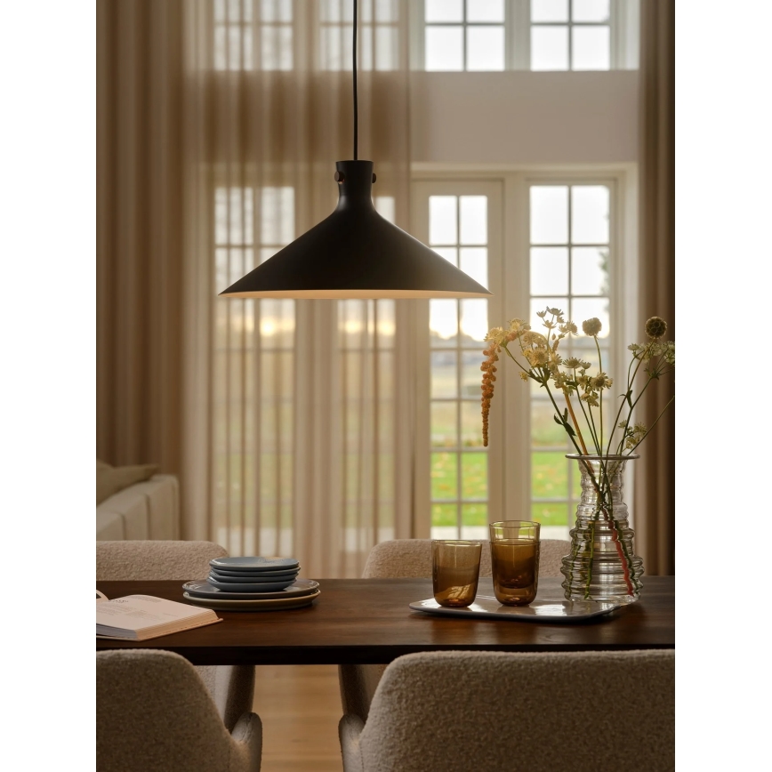 Nordlux - Luster na sajli DORINA 1xE27/60W/230V crna prečnik 45 cm