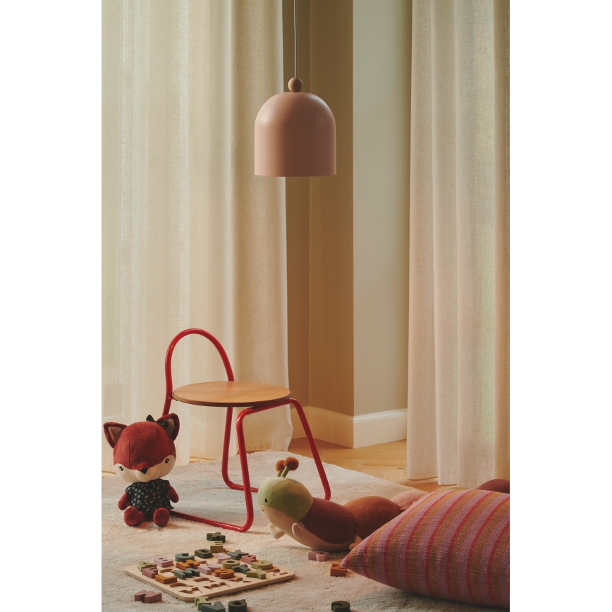Nordlux - Luster na sajli GASTON 1xE27/40W/230V ružičasta/bela