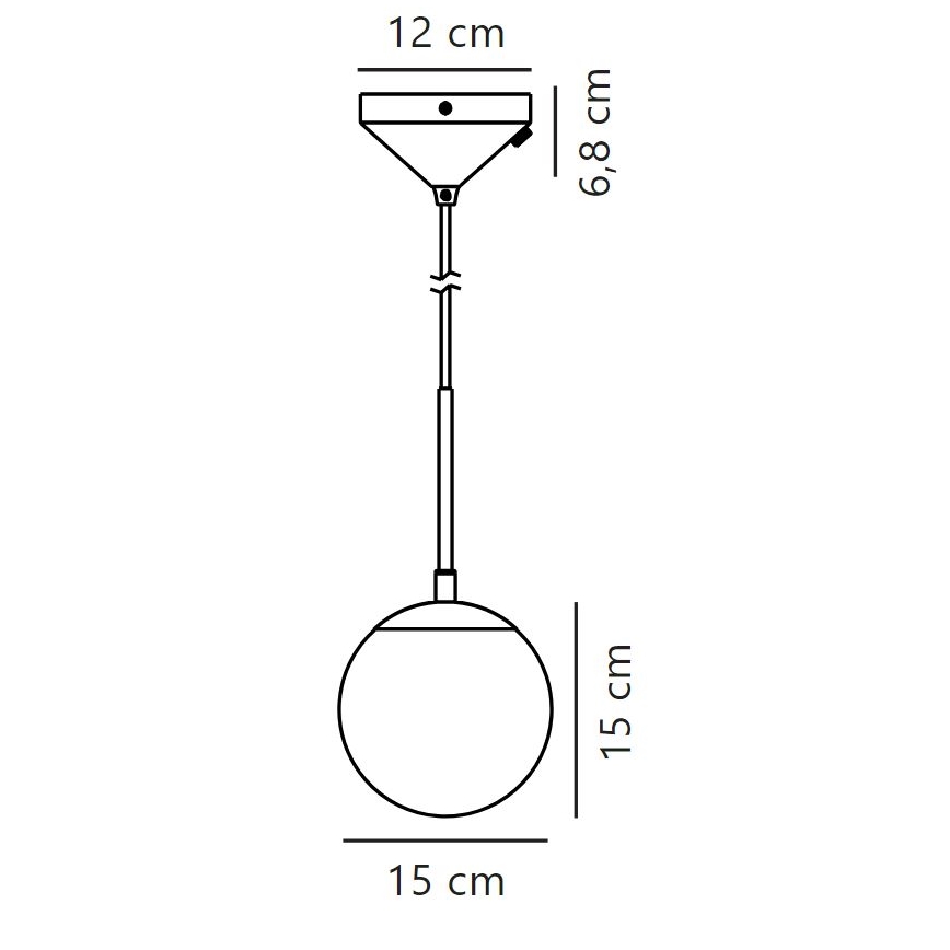 Nordlux - Luster na sajli GRANT 1xE14/15W/230V Ø 15 cm