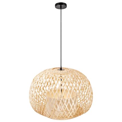 Nordlux - Luster na sajli HISOKA 1xE27/40W/230V crna/bambus